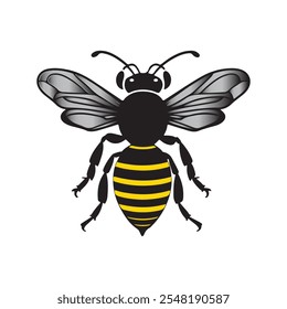 This is high resolution bee vector silhouette image illustrattion. 100% eps vector file.