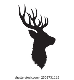 This is high resolution funny deer vector silhouette image illustrattion.