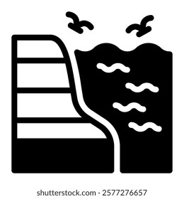 This High tide icon is suitable for weather, season, meteorology, etc.