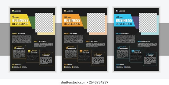 This high-quality business flyer design template is perfect for promoting corporate events, services, or company offerings in a clean and professional manner. Designed with a modern and minimalist lay