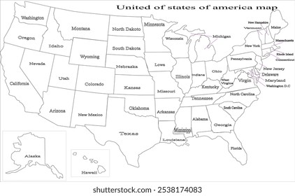 This high-quality, editable USA administrative map showcases detailed state and county boundaries, labeled capitals, and major cities. Perfect for educational, travel, and business presentations