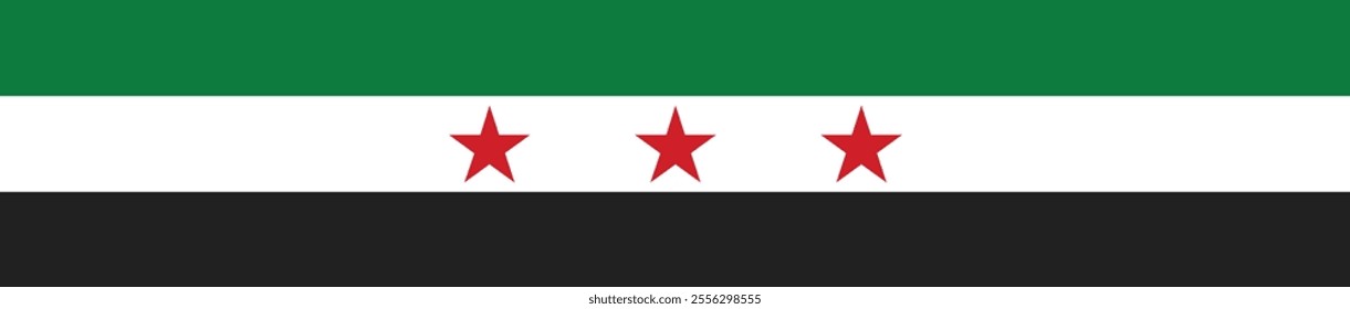 This high-quality New Syrian Flag Design features a modern take on the iconic Syrian flag. With bold, vibrant colors and clean lines, it symbolizes Syria's rich heritage and national pride.