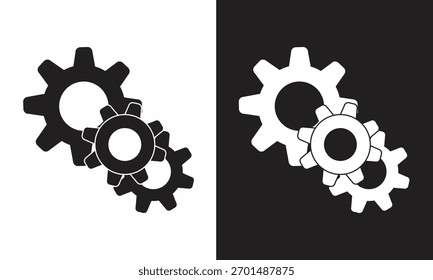 Esse ícone de configuração de alta qualidade representa o símbolo universal para configuração, personalização e preferências do sistema. Perfeito para interfaces de usuário, aplicativos móveis, sites e dashbo de software