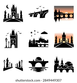 This high-quality vector graphic captures the peaceful transition of a sunset into an evening afterglow. The scene includes a rich gradient of warm colors like orange, pink, and purple, complemented by soft, wispy clouds that create a sense of depth and atmosphere. Perfect for use as a background in travel, nature, or mindfulness-themed design projects.