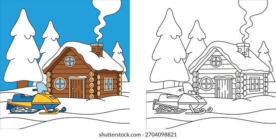 This is a high-quality vector illustration designed for children's activity books or educational materials. It features a "spot the difference" or "color by example"