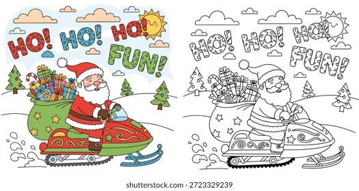 This is a high-quality vector illustration perfect for children's activity books, holiday greeting cards, or festive design projects requiring both the finished art and the outline. Good luck with your upload!