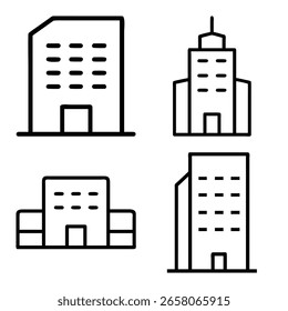 This is a high-quality vector or image design related to 'bundle simple icon of office building silhouette 341'. Perfect for commercial and creative use.