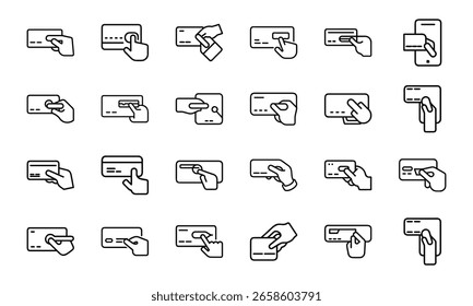 This is a high-quality vector or image design related to 'bundle flat icon of debit card swipe Perfect for commercial and creative use.