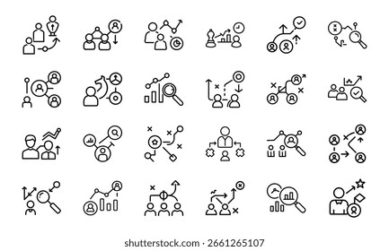 Este é um vetor de alta qualidade ou design de imagem relacionado ao ícone de análise de concorrente de pacote Perfeito para uso comercial e criativo.