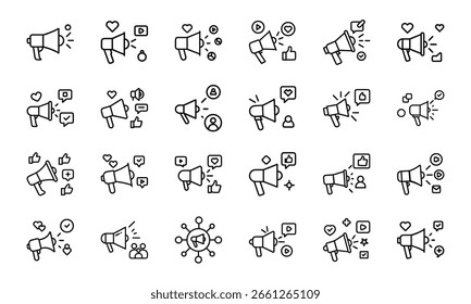 This is a high-quality vector or image design related to 'bundle social media promotion icon Perfect for commercial and creative use.