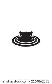 This is a hippo logo that is suitable for designing clothes and company logos