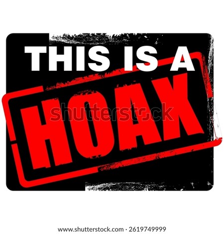 This is a Hoax, rubber stamp vector