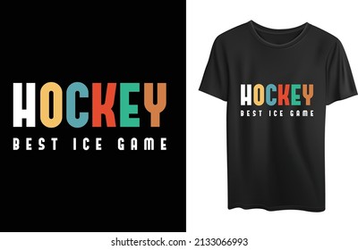 Este es un diseño de camisetas para la tipografía de vectores de hockey. Puede usarlas en cualquier lugar que desee