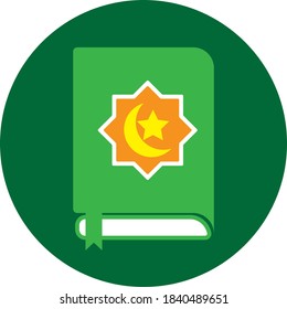 This Holy Al-Quran icon flat style for web design