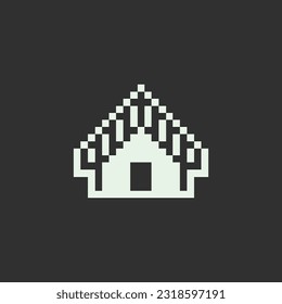 this is Home icon 1 bit style in pixel art with white color and black background ,this item good for presentations,stickers, icons, t shirt design,game asset,logo and your project.