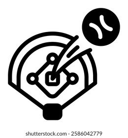 This Home Run icon is suitable for Baseball Sport