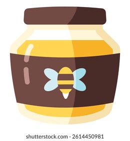 This Honey jar illustration is suitable for Bee, Apiculture, etc.