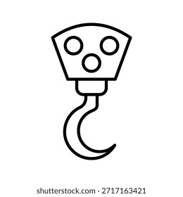 Este es un icono de gancho, uno de los iconos del conjunto de iconos de la industria.