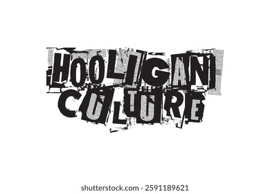 This is a Hooligan Culture vector with white background