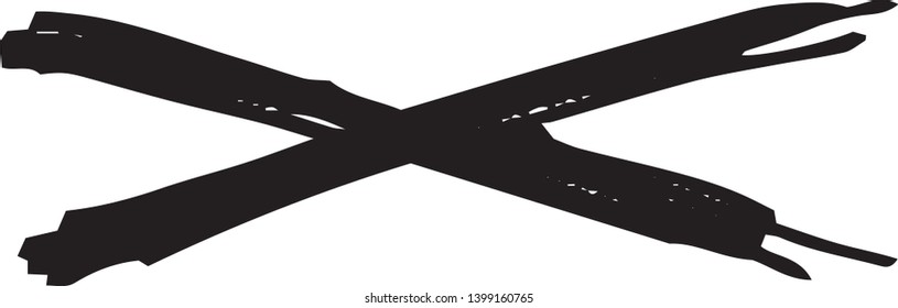 This is a Horizontal cross mark illustration.
