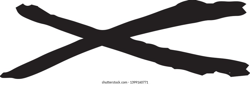 This Horizontal Cross Mark Illustration Stock Vector (Royalty Free ...