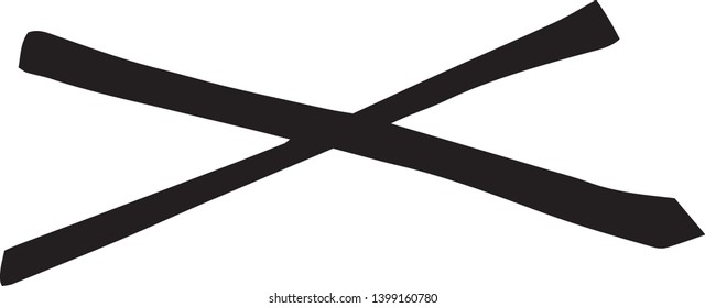 This is a Horizontal cross mark illustration.
