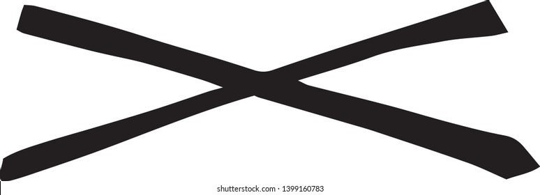 This is a Horizontal cross mark illustration.
