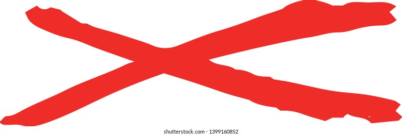 This is a Horizontal cross mark illustration.
