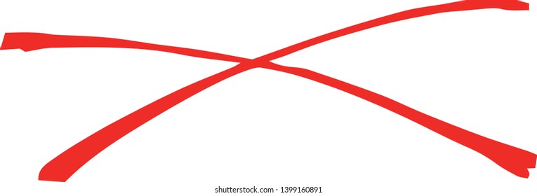 This is a Horizontal cross mark illustration.

