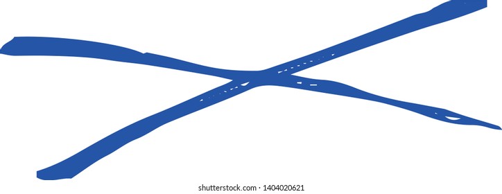 This is a Horizontal cross mark illustration.

