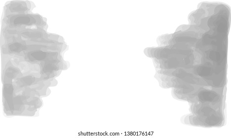 This is a horizontal watercolor background illustration with a margin.