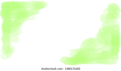 This is a horizontal watercolor background illustration with a margin.