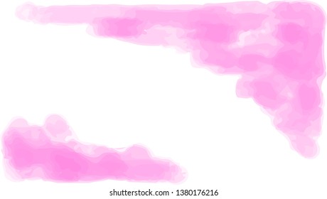 This is a horizontal watercolor background illustration with a margin.