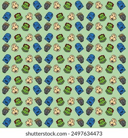 This is Horror Pattern design, format eps 10