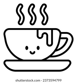 This hot chocolate icon is suitable for Thanksgiving event and autumn season.