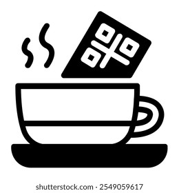 Este icono de chocolate caliente es adecuado para la temporada de invierno, vacaciones, Navidades, etc.