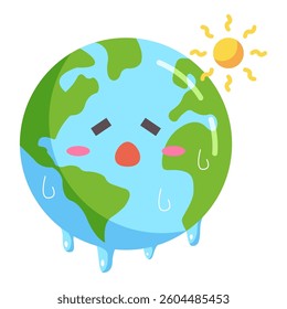 This Hot Earth illustration is suitable for Earth Day, Environment, etc.
