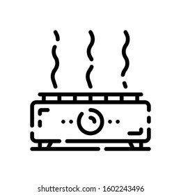 This is hot plate vector icon with white background