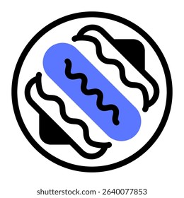 This Hotdog icon is suitable for 4th of July, Independence Day, etc