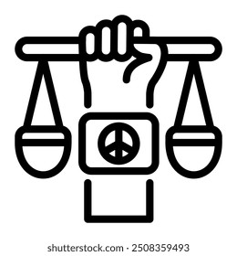 Este icono de derechos humanos es adecuado para el Día de la Paz, etc.