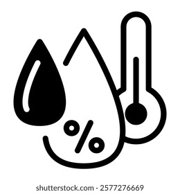 This Humidity icon is suitable for weather, season, meteorology, etc.