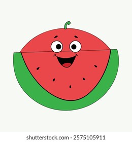 This humorous image features a funny watermelon on a white background, perfect for designs that need a playful or quirky touch. Ideal for use in marketing, social media posts, and creative projects, t