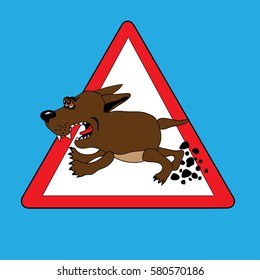 This humorous road sign "Beware of angry swift dog