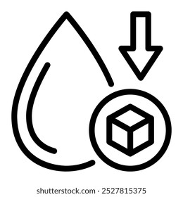 Este icono de hipoglucemia es adecuado para la diabetes, la enfermedad, etc.