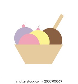 Das ist Eis in einer Tasse