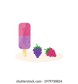 This is an ice lolly isolated on a white background.