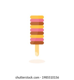 This is an ice lolly isolated on a white background.