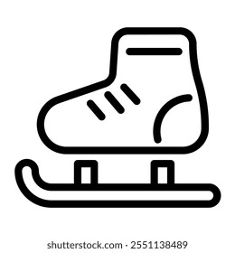 This Ice skating shoes icon is suitable for winter sport, sport, winter holiday, etc.