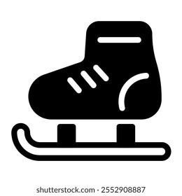 This Ice skating shoes icon is suitable for winter sport, sport, winter holiday, etc.