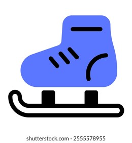 This Ice skating shoes icon is suitable for winter sport, sport, winter holiday, etc.